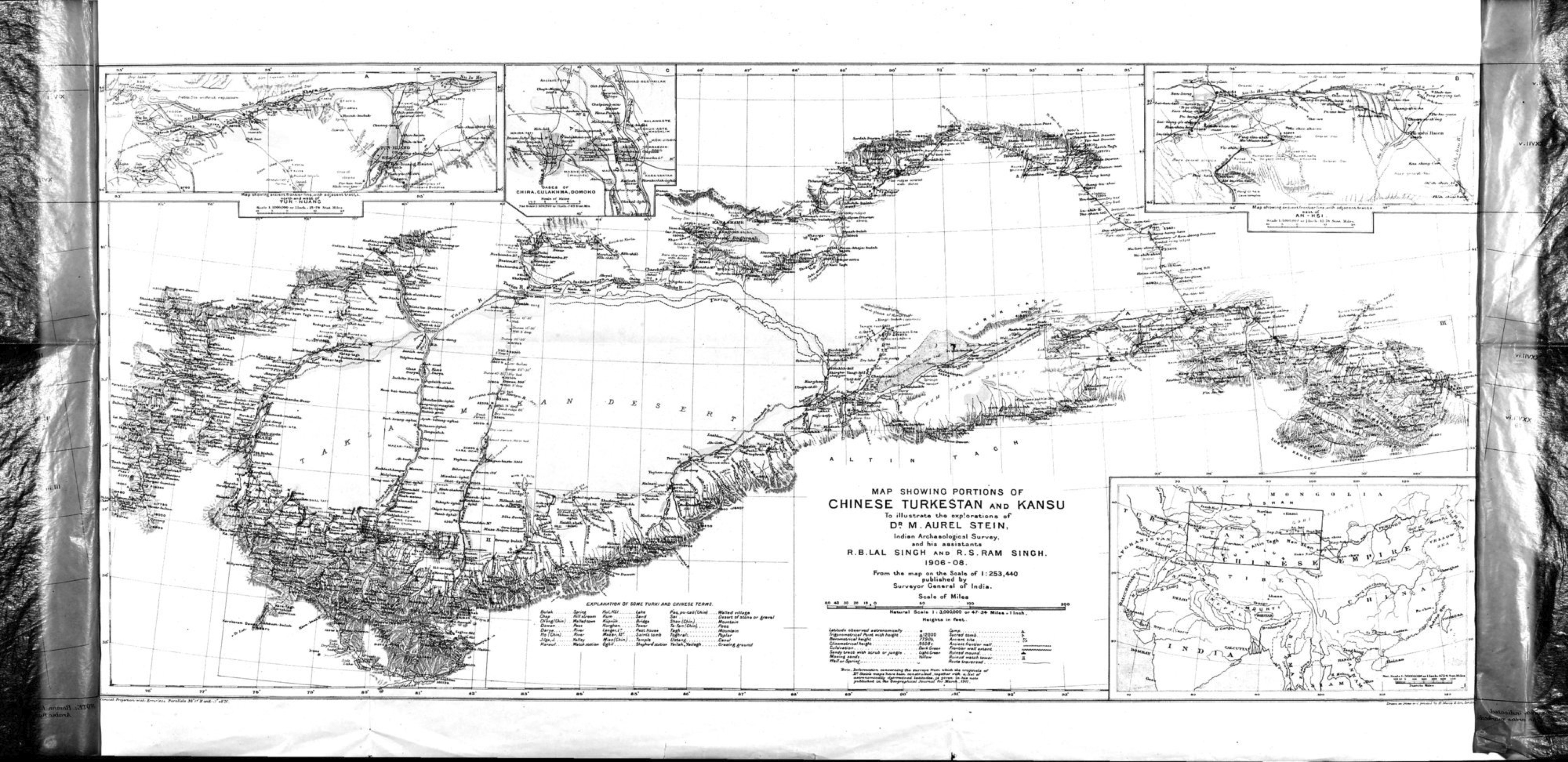 Map of Taklamakan from Stein's Serindia 1921